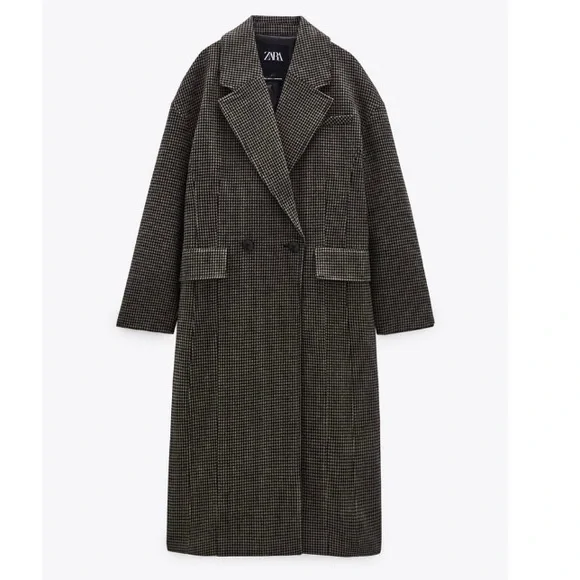 ZARA Wool Blend Coat - Picture 4 of 8